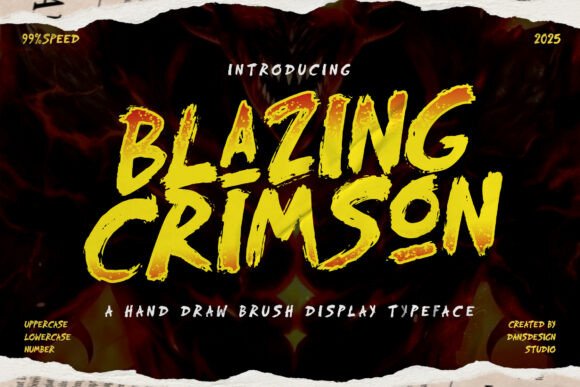Blazing Crimson: The Font That Screams Rebellion and Raw Energy