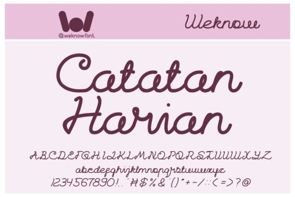Catatan Harian: A Script Font for Authentic Brand Stories
