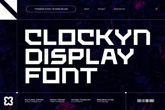 Clockyn: The Typeface That Speaks in Pixels and Power