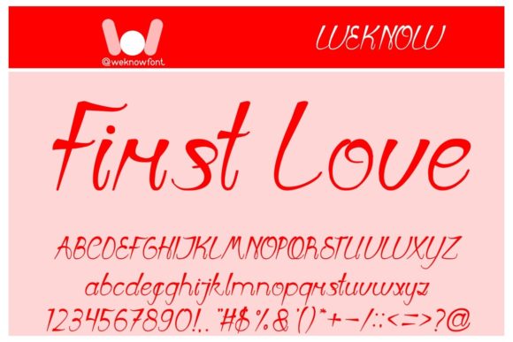 First Love: A Handwritten Font for Authentic Design
