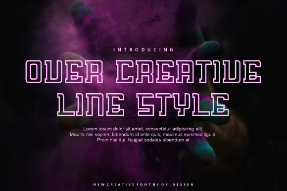 Over Creative Line: The Bold Typeface for Authentic Branding