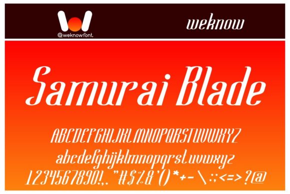 Samurai Blade: A Script Font That Cuts Through the Noise